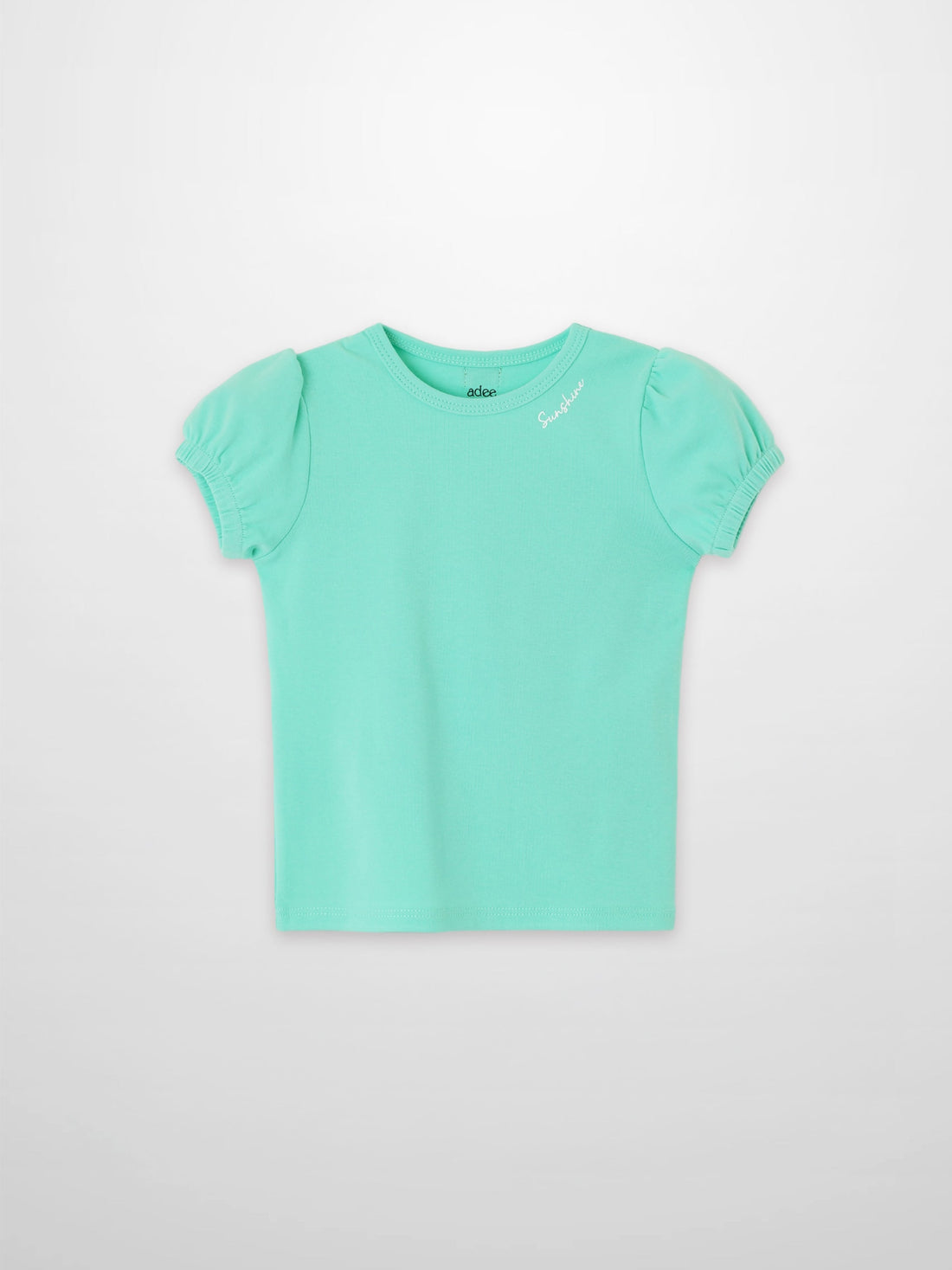 Short Puff Sleeve T-shirt - Mint Green