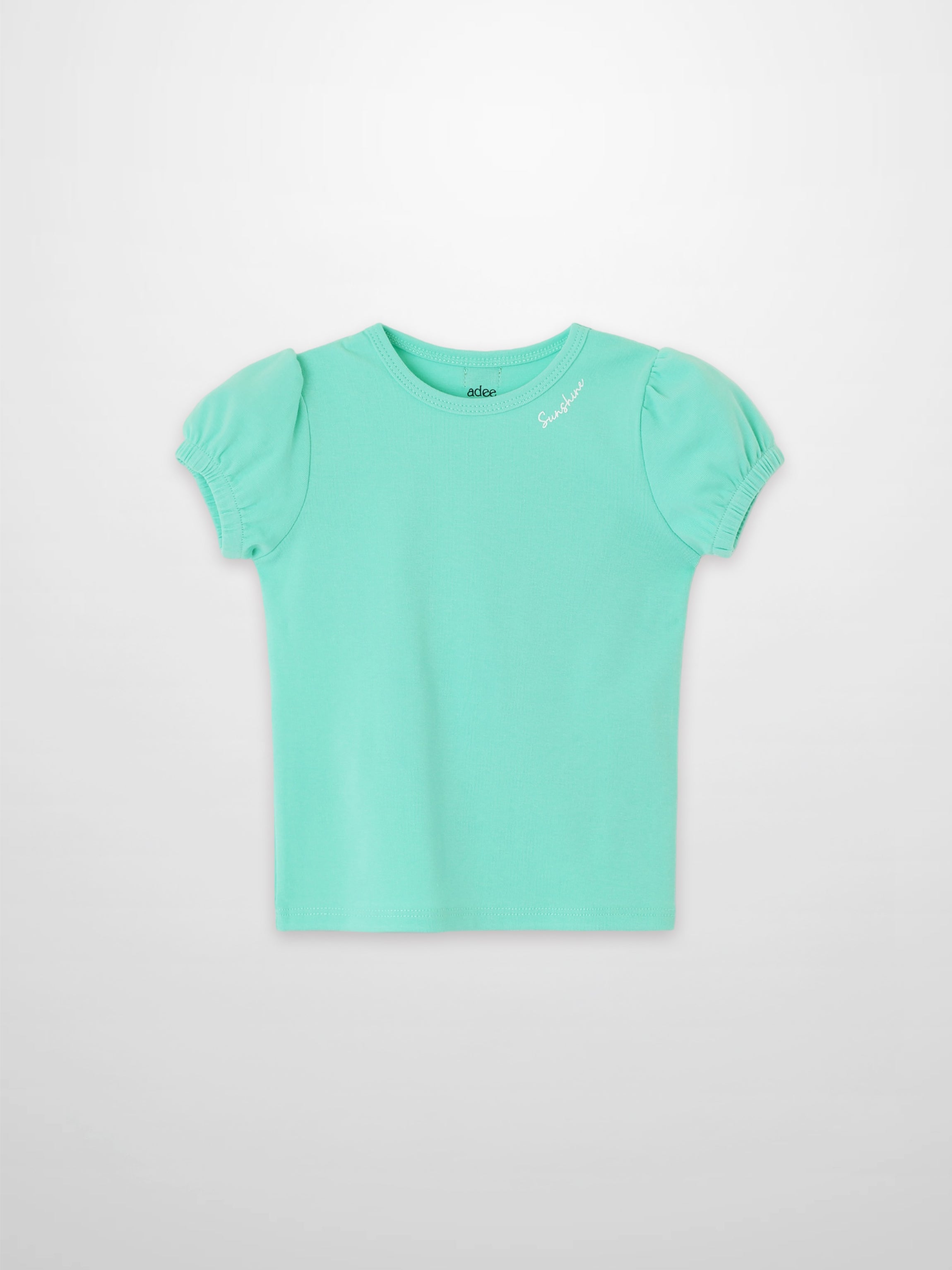 Short Puff Sleeve T-shirt - Mint Green