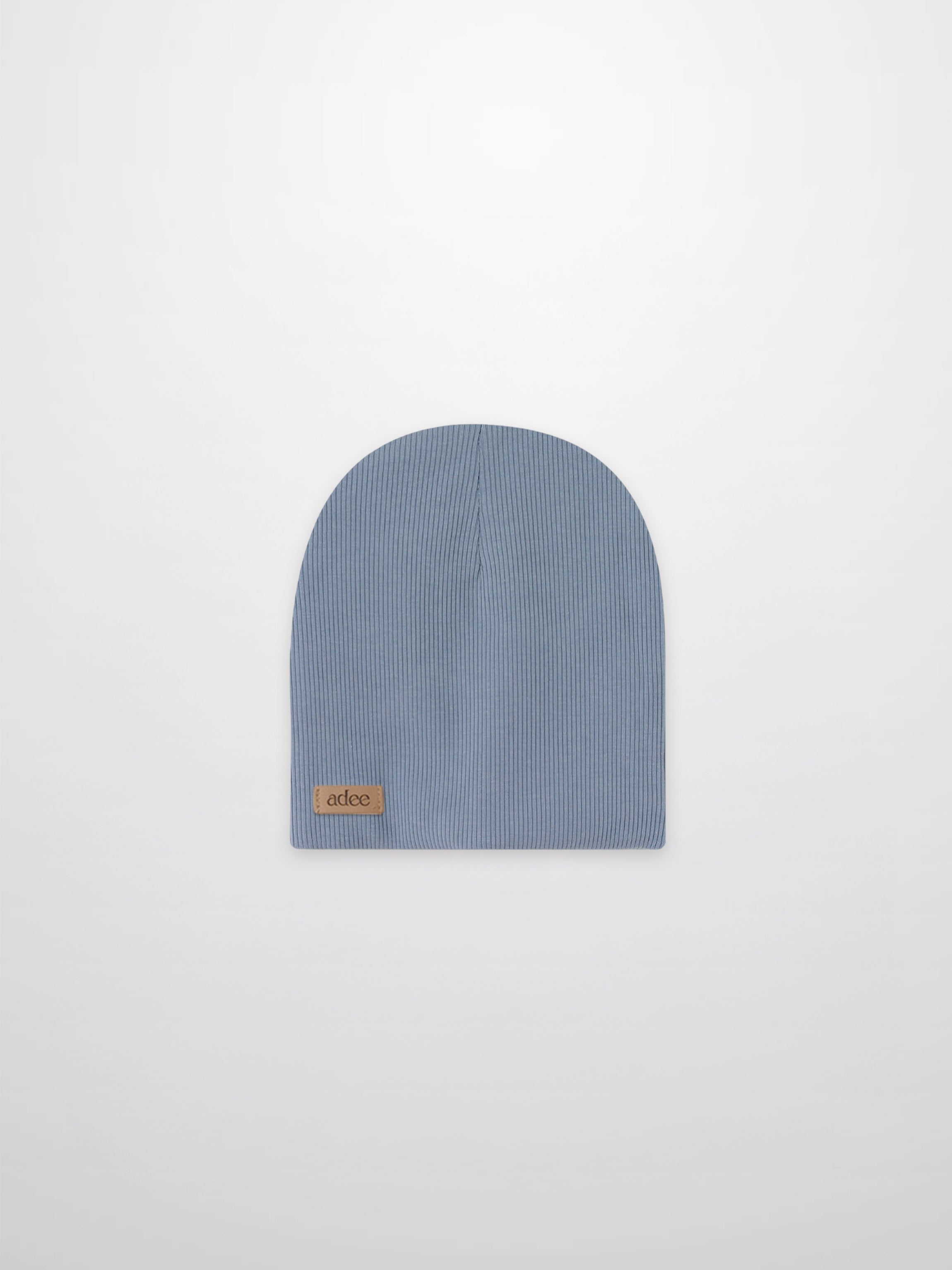 Thin Ribbed Beanie - Light Blue