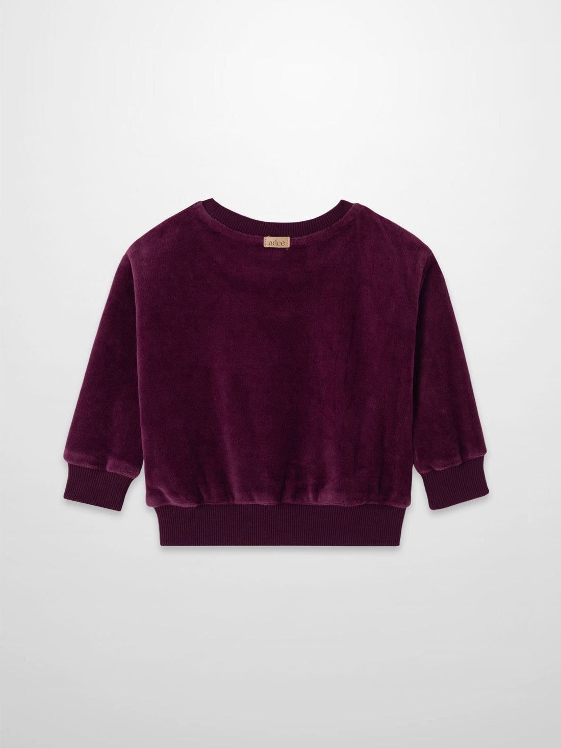 Velour Logo Sweatshirt - Burgundy