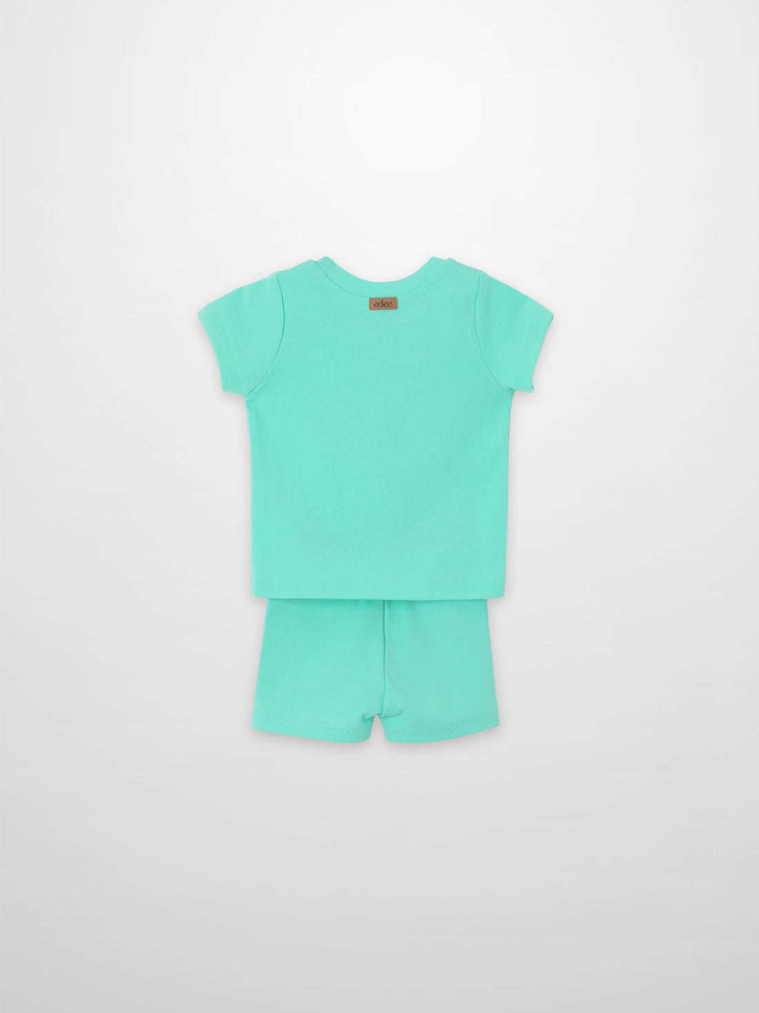 Short Sleeve Boxy T-shirt  & Shorts Set - Mint Green