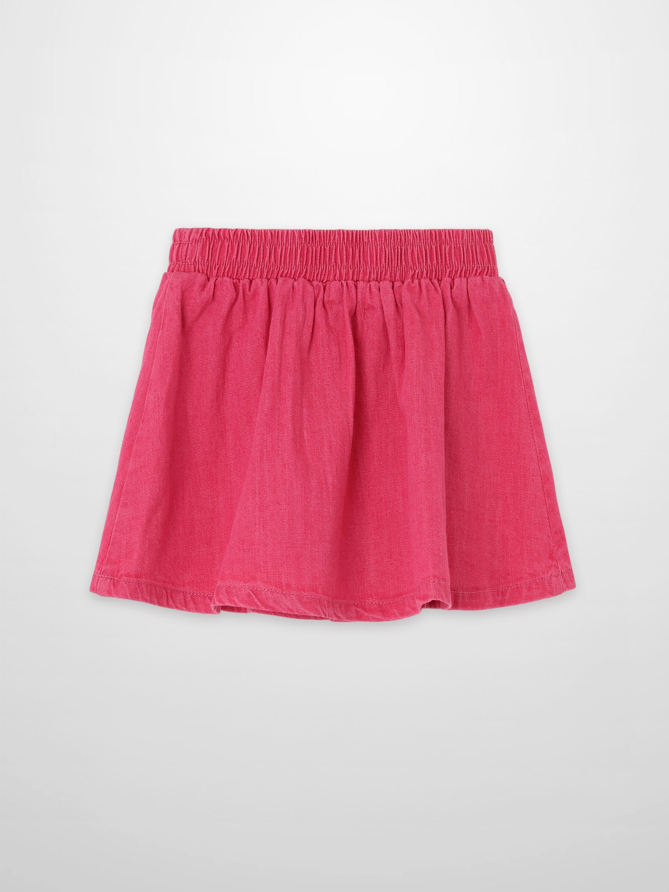Paneled Skirt - Pink Denim