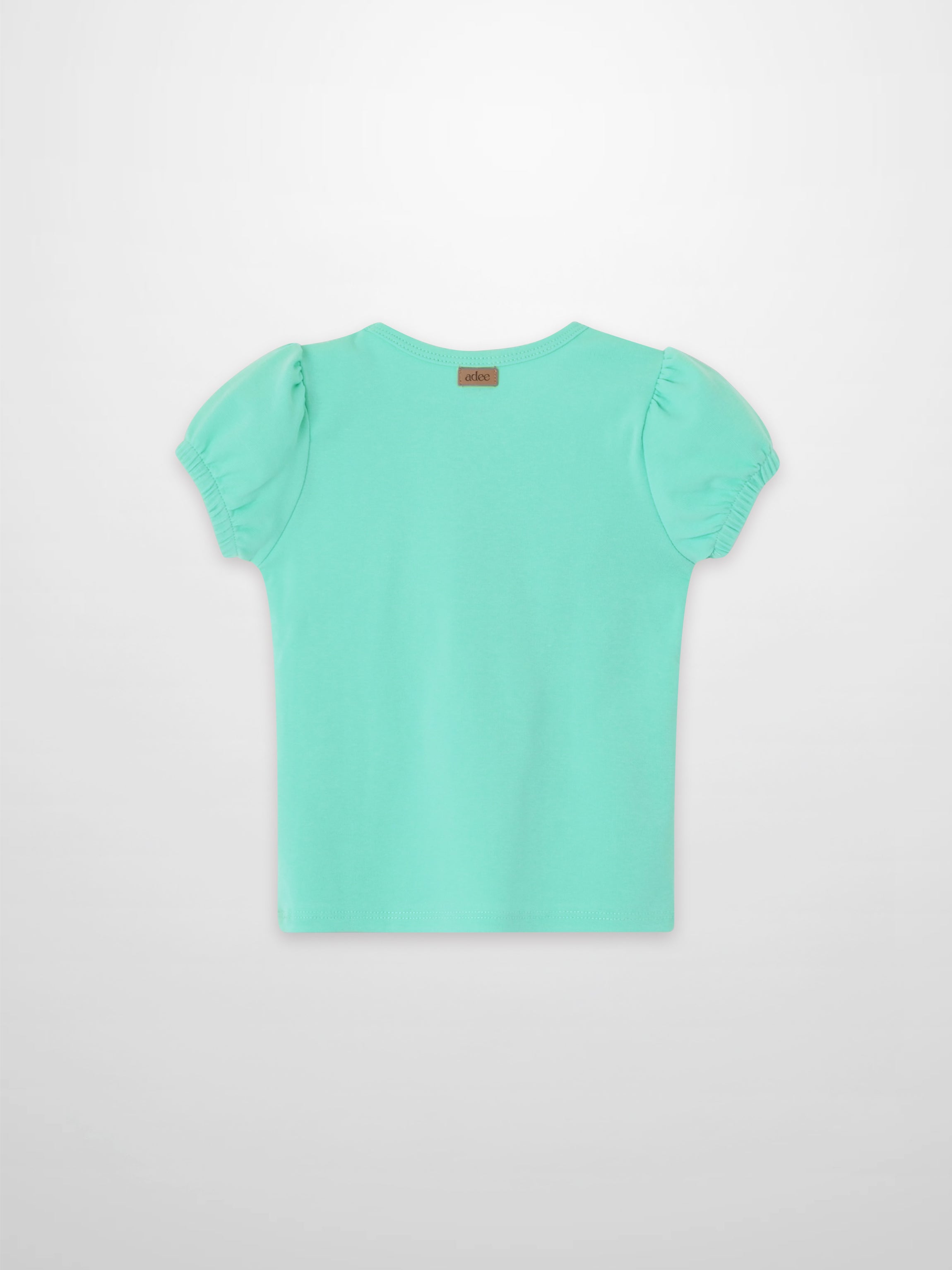Short Puff Sleeve T-shirt - Mint Green