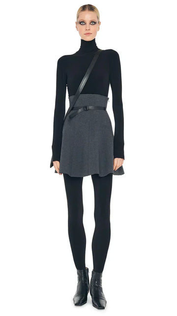 Grace Mini Skirt - Dark Heather Grey
