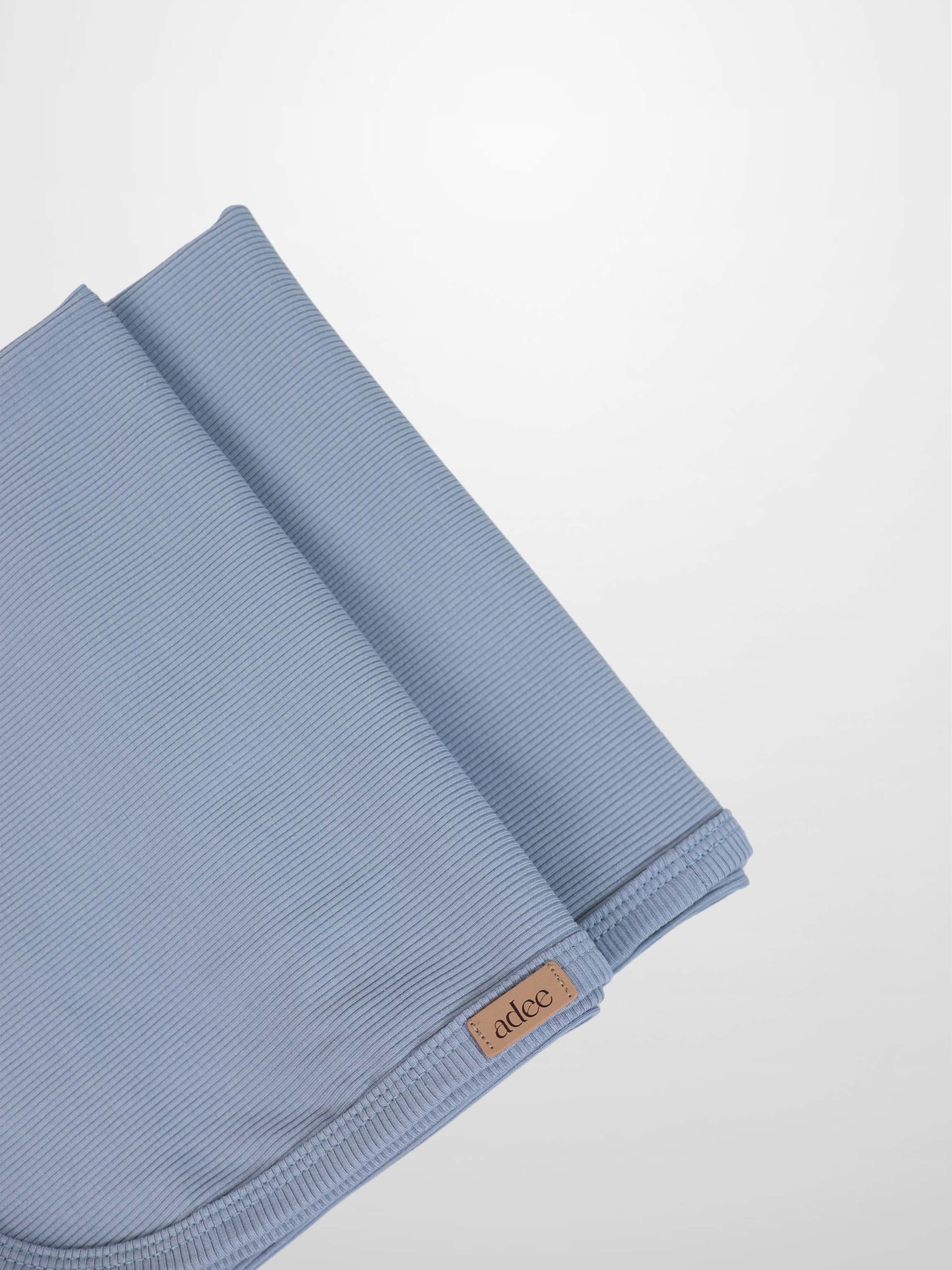 Thin Ribbed Blanket - Blue