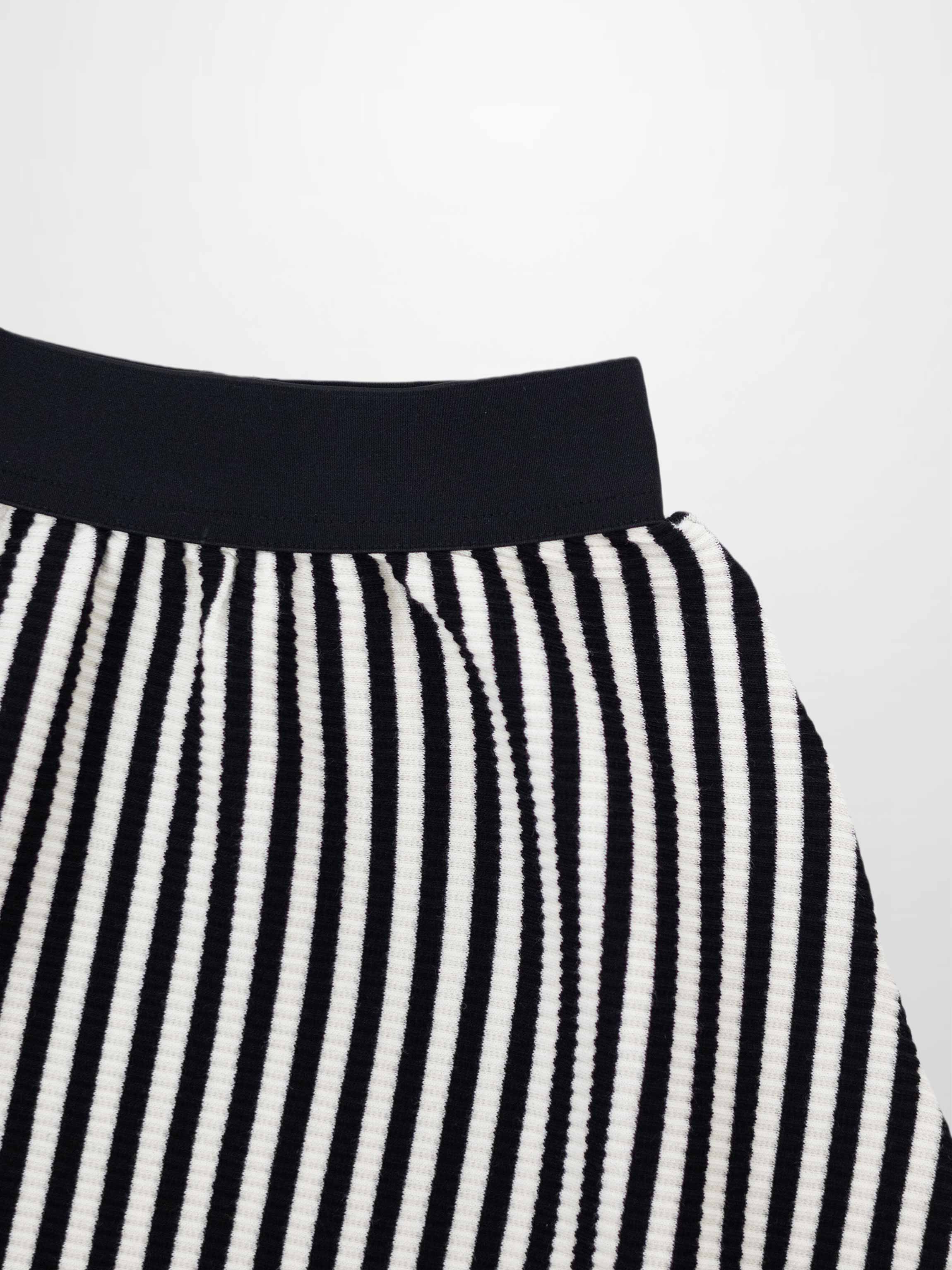 Striped Skirt - Black & White