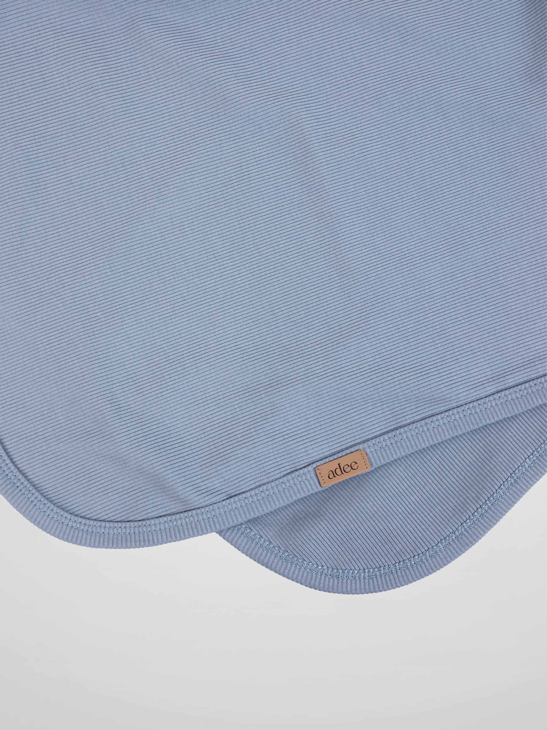 Thin Ribbed Blanket - Blue