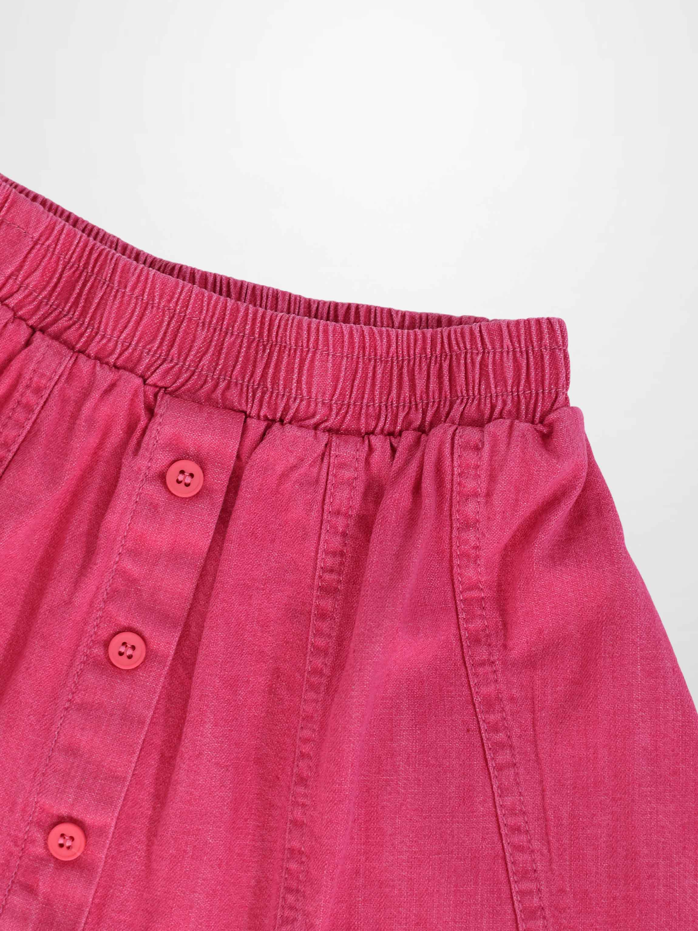 Paneled Skirt - Pink Denim