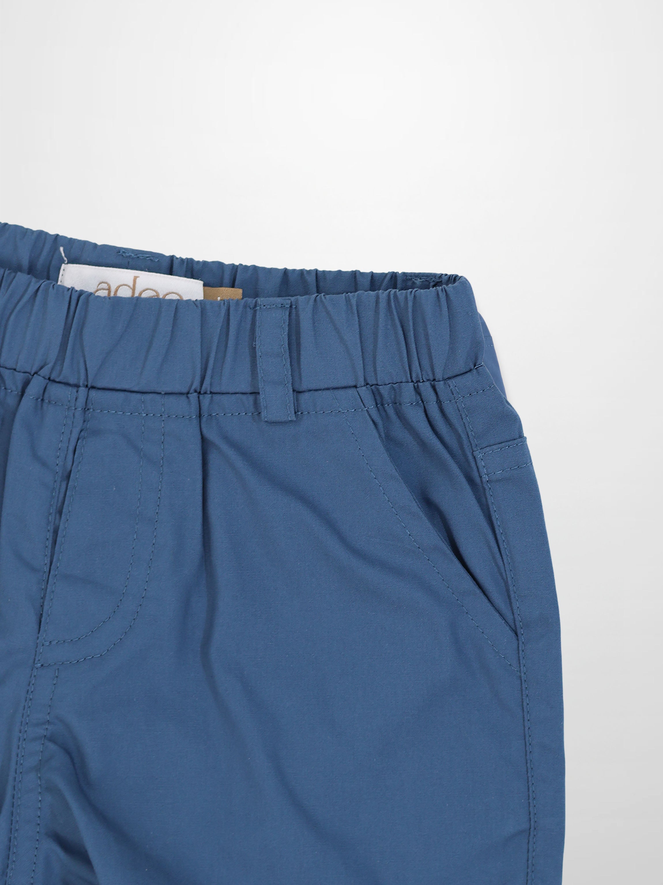 Blue Cotton Shorts