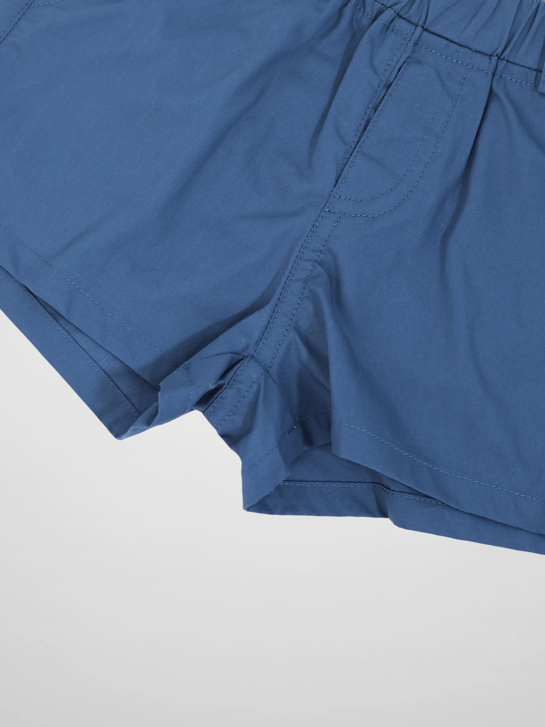 Blue Cotton Shorts