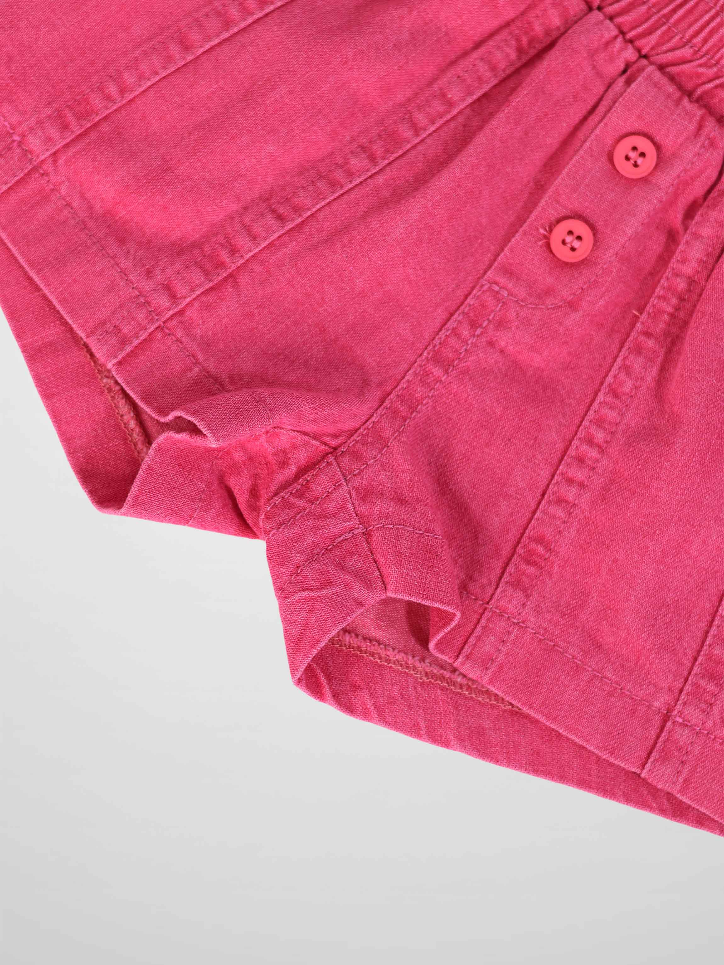 Paneled Shorts - Pink Denim
