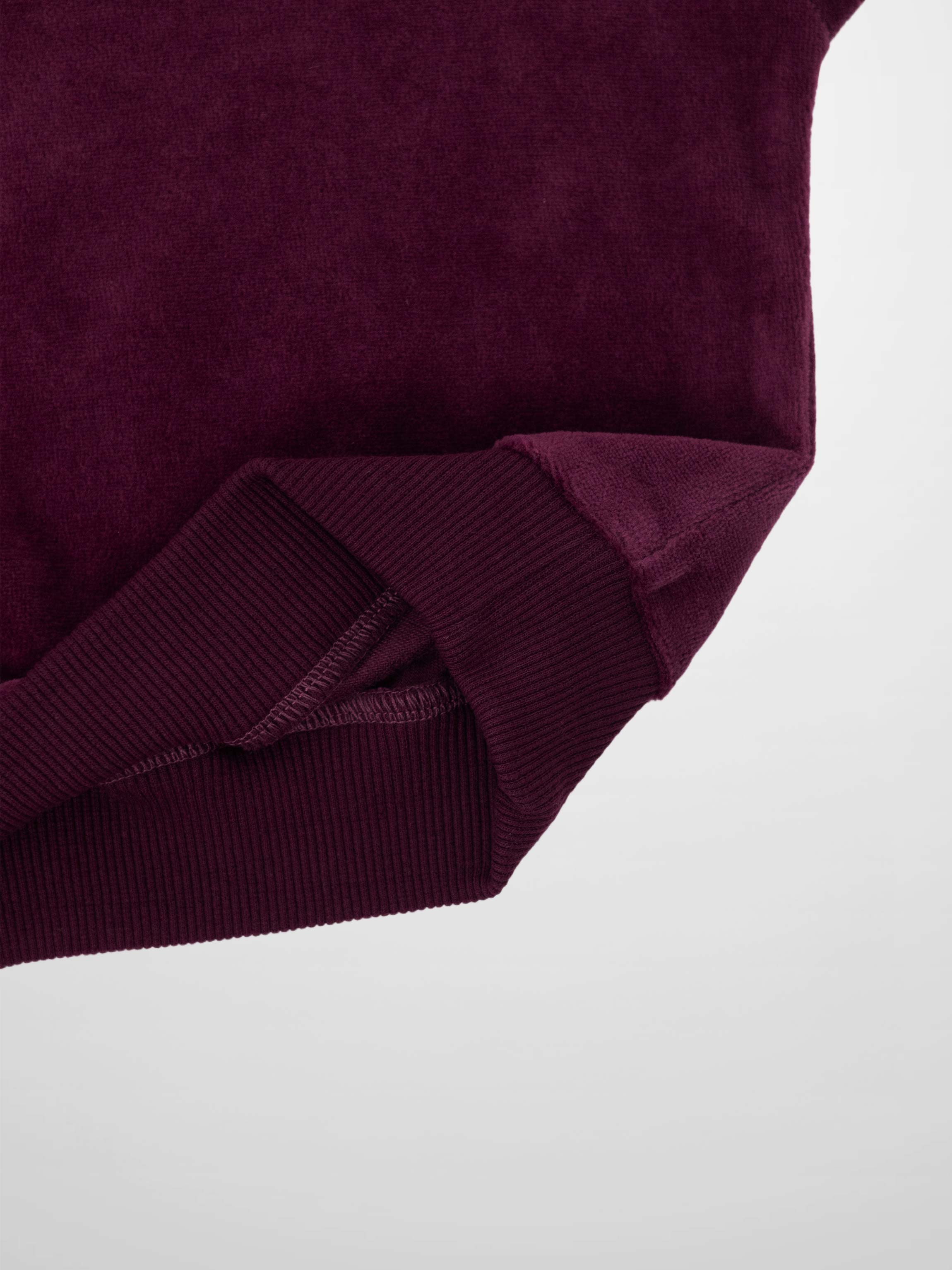 Velour Logo Sweatshirt - Burgundy
