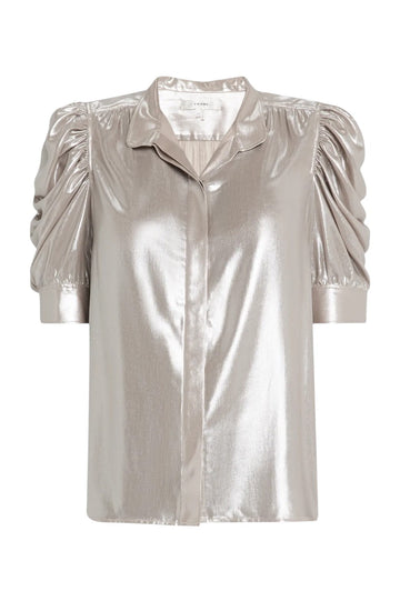 Lurex Gillian Top - Silver Lame