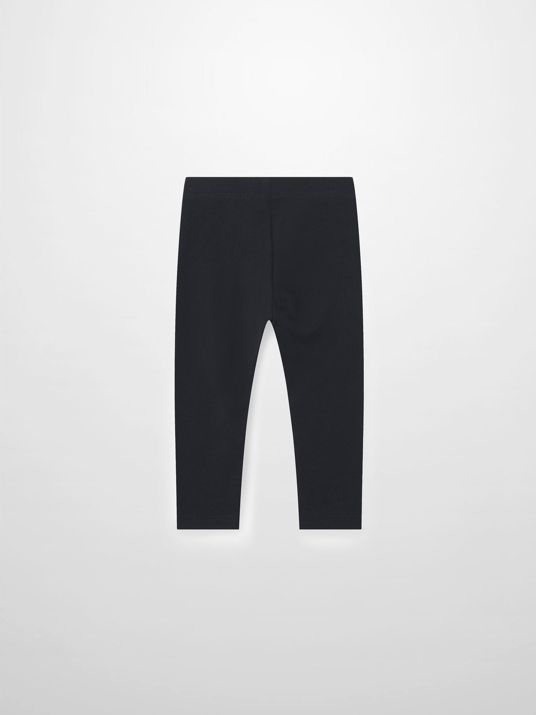 Non Ribbed Leggings- Black