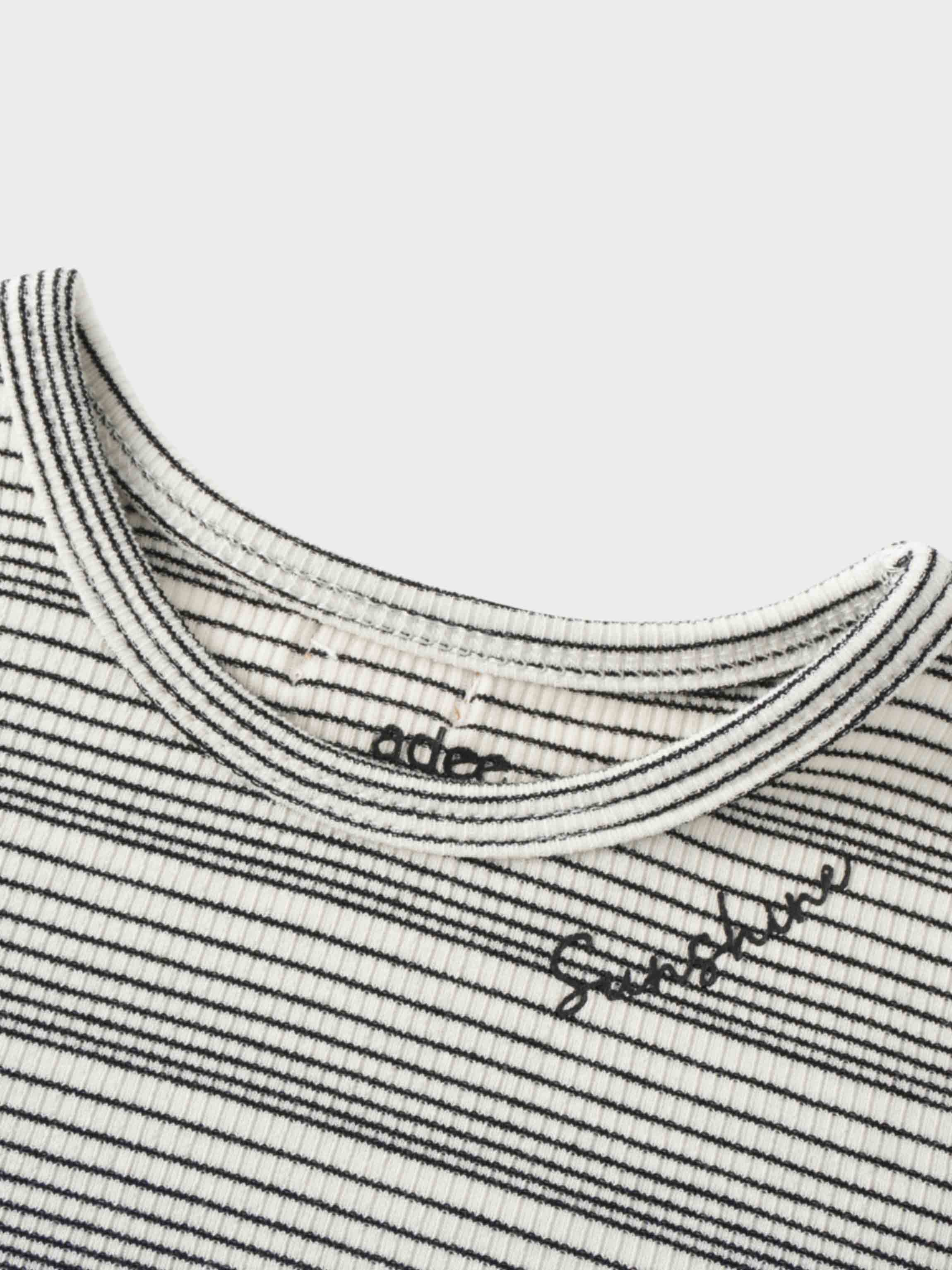 Black Striped  Boxy T-Shirt