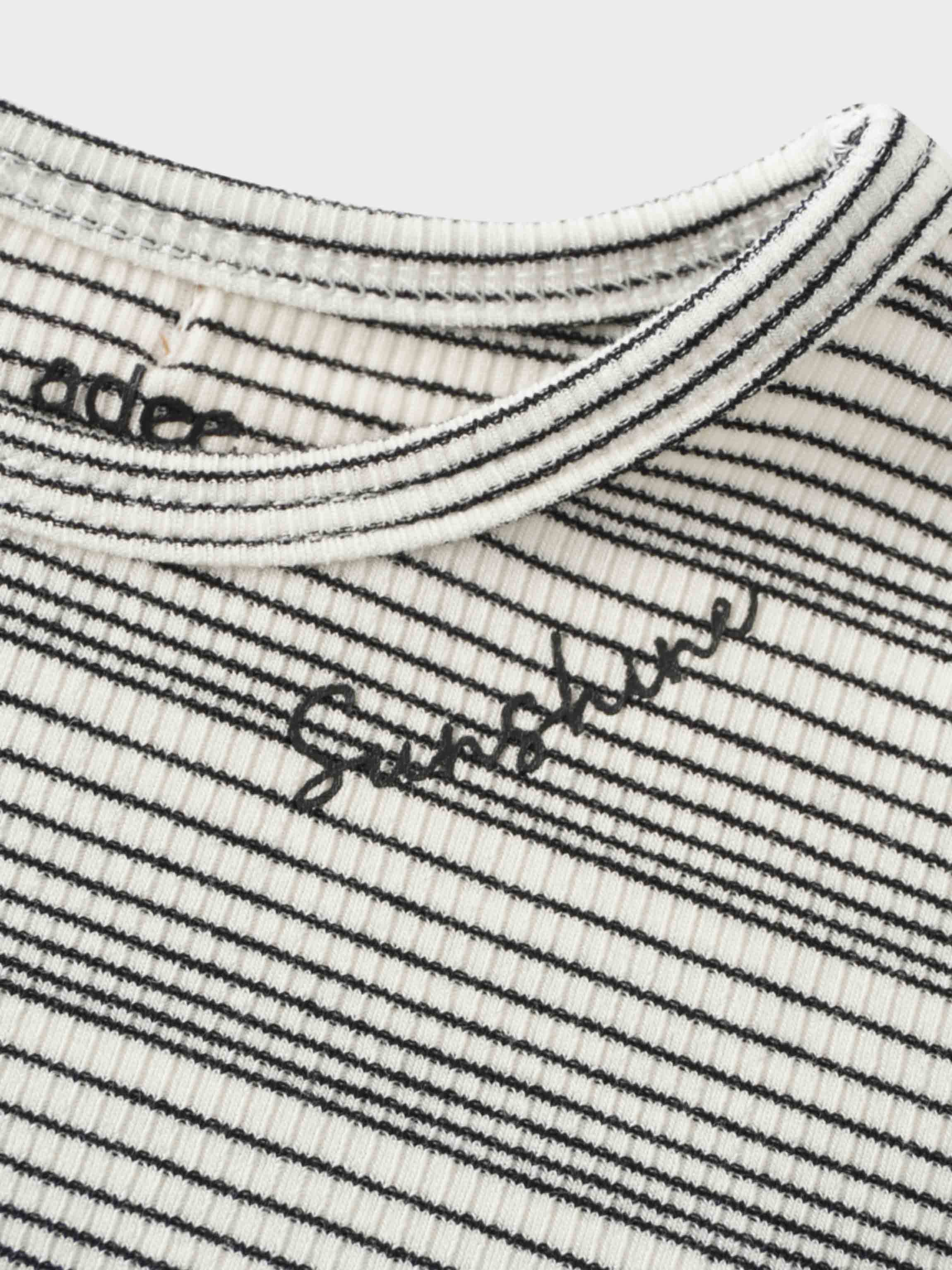 Black Striped  Boxy T-Shirt