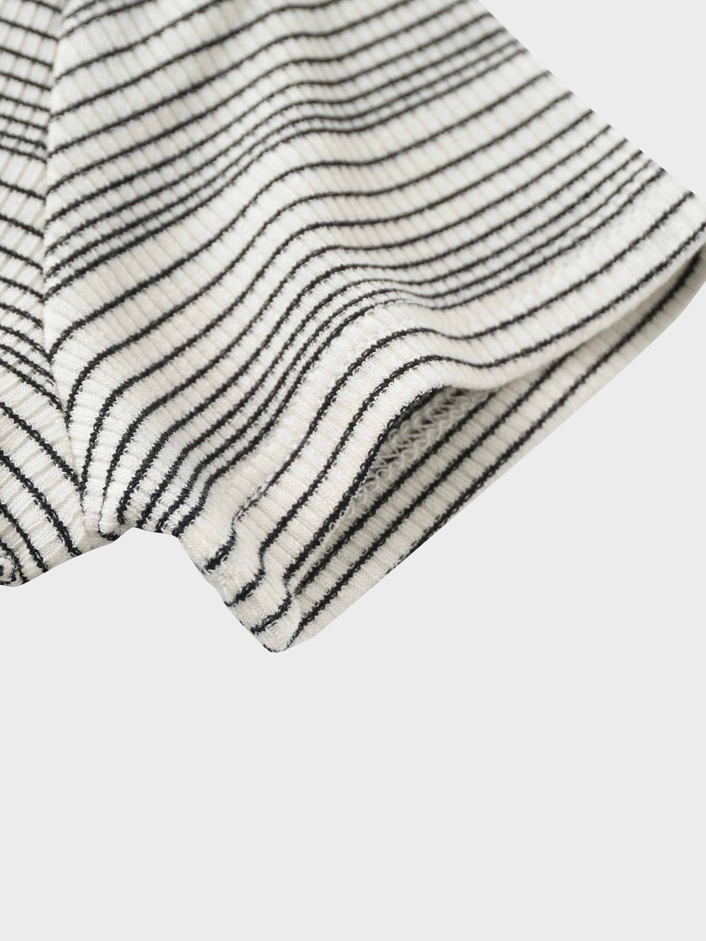 Black Striped  Boxy T-Shirt