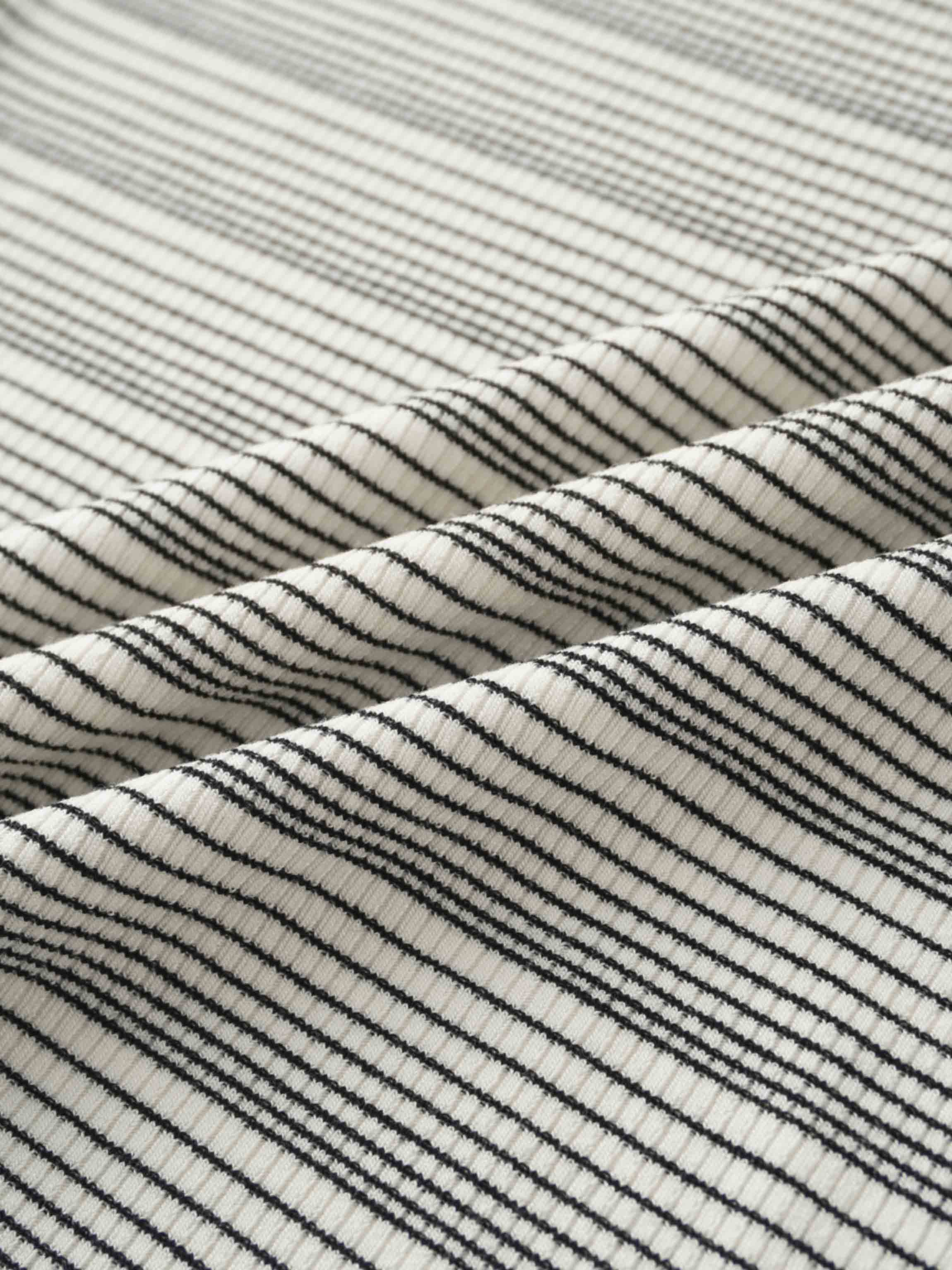 Black Striped  Boxy T-Shirt