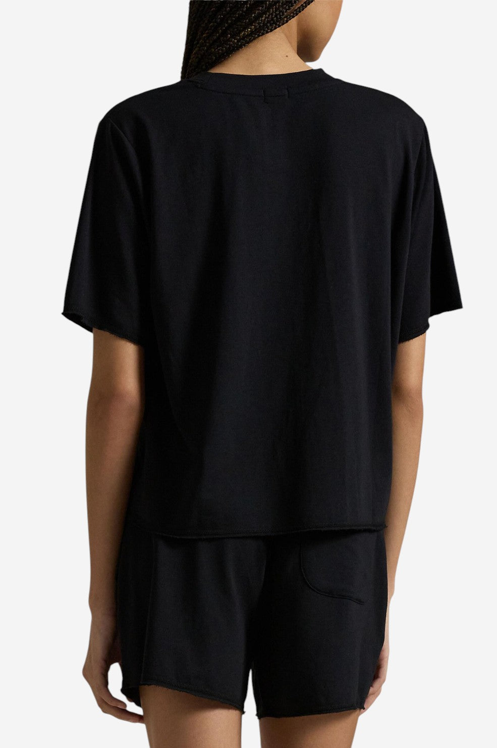 Club Terry 2-Piece Short-Sleeve Pajama Set - Black