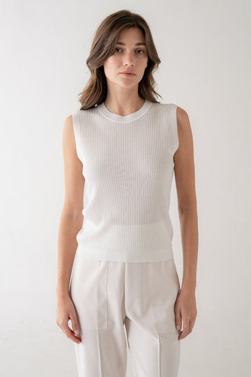NORA RIBBED KNIT TOP