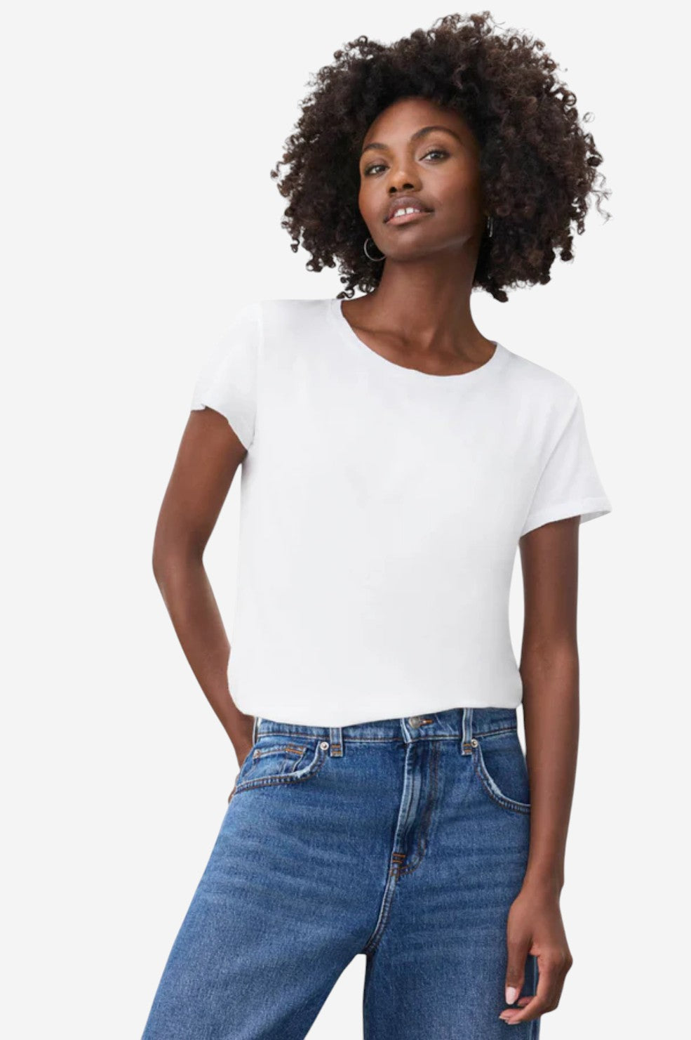 Abbie Crewneck Tee - White