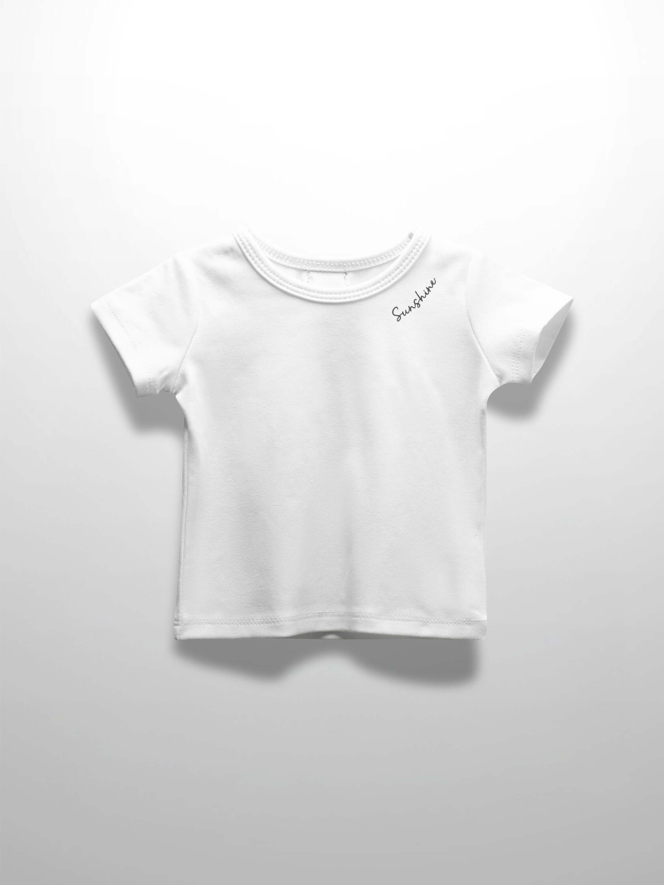 White Fitted Short Sleeve T-Shirt
