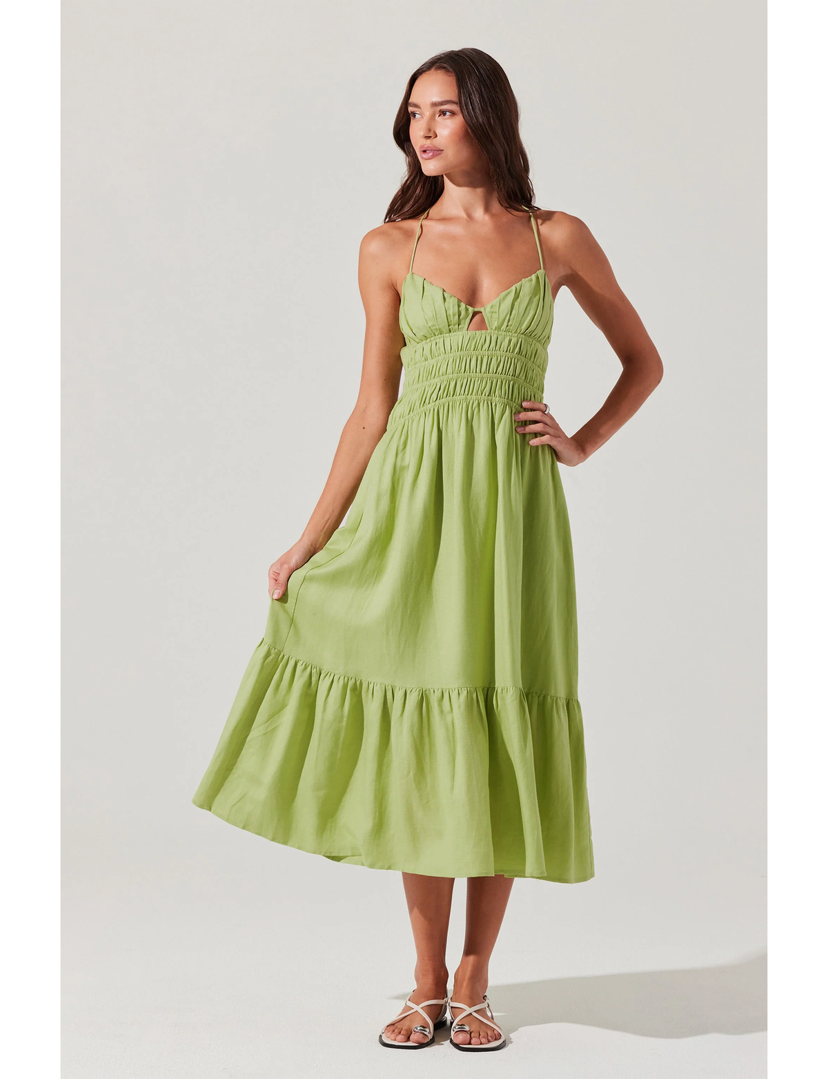 Eleni Dress, Spring Green