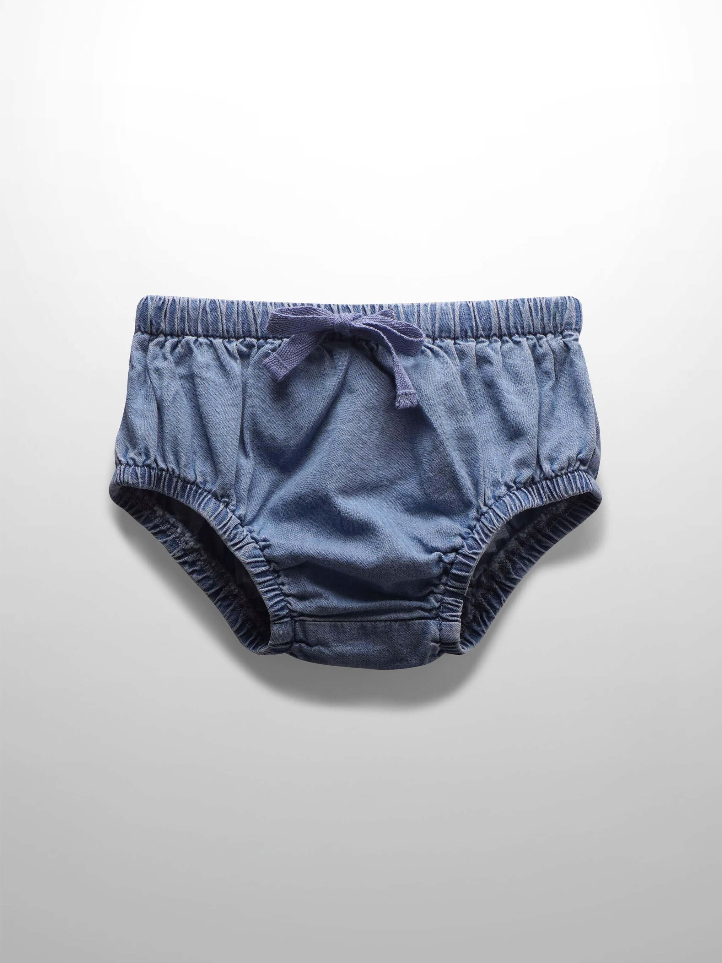 Draw String Bloomer-Light Denim