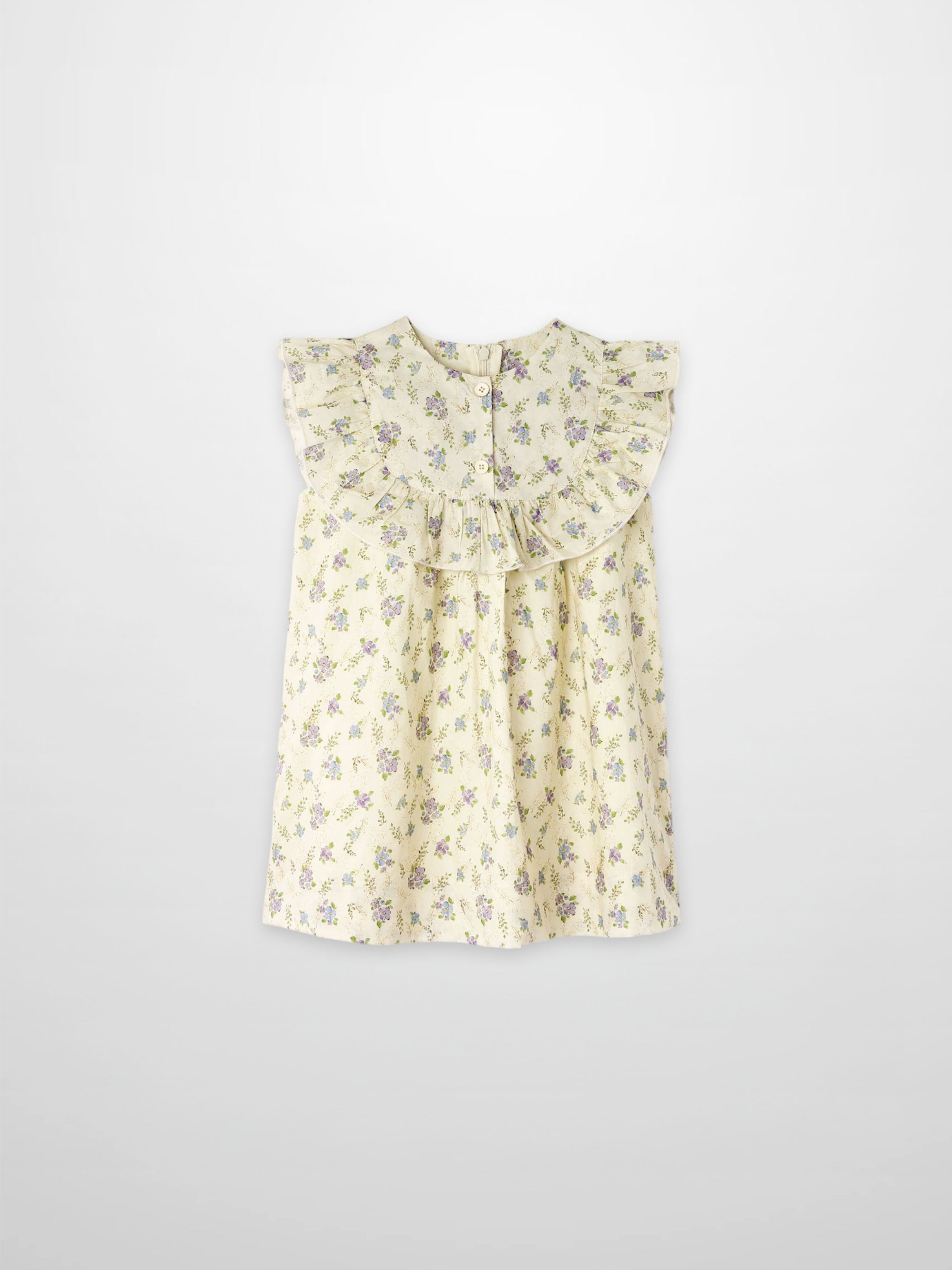 Ivory Flower Dress - Sleeveless