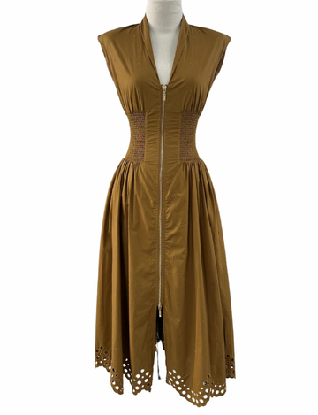 Noelle Dress, Warm Oak