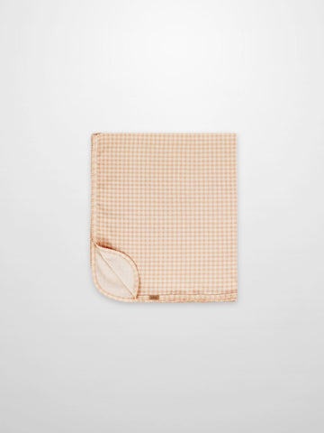 Oatmeal Grid Blanket - Pink