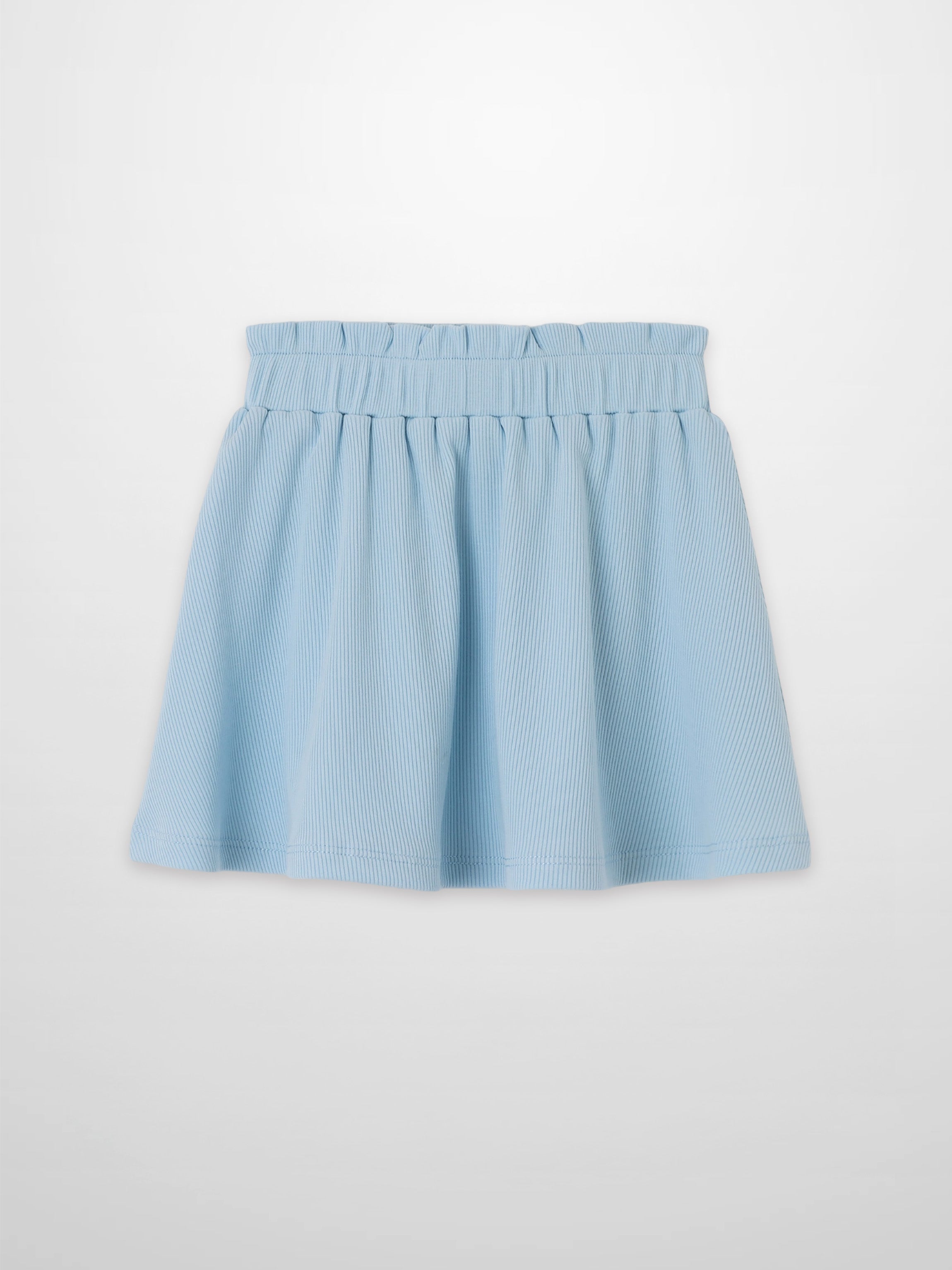 Paper Bag Waist Skirt - Light Blue