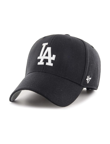 LA Dodgers Basic Ball Cap, Black/White