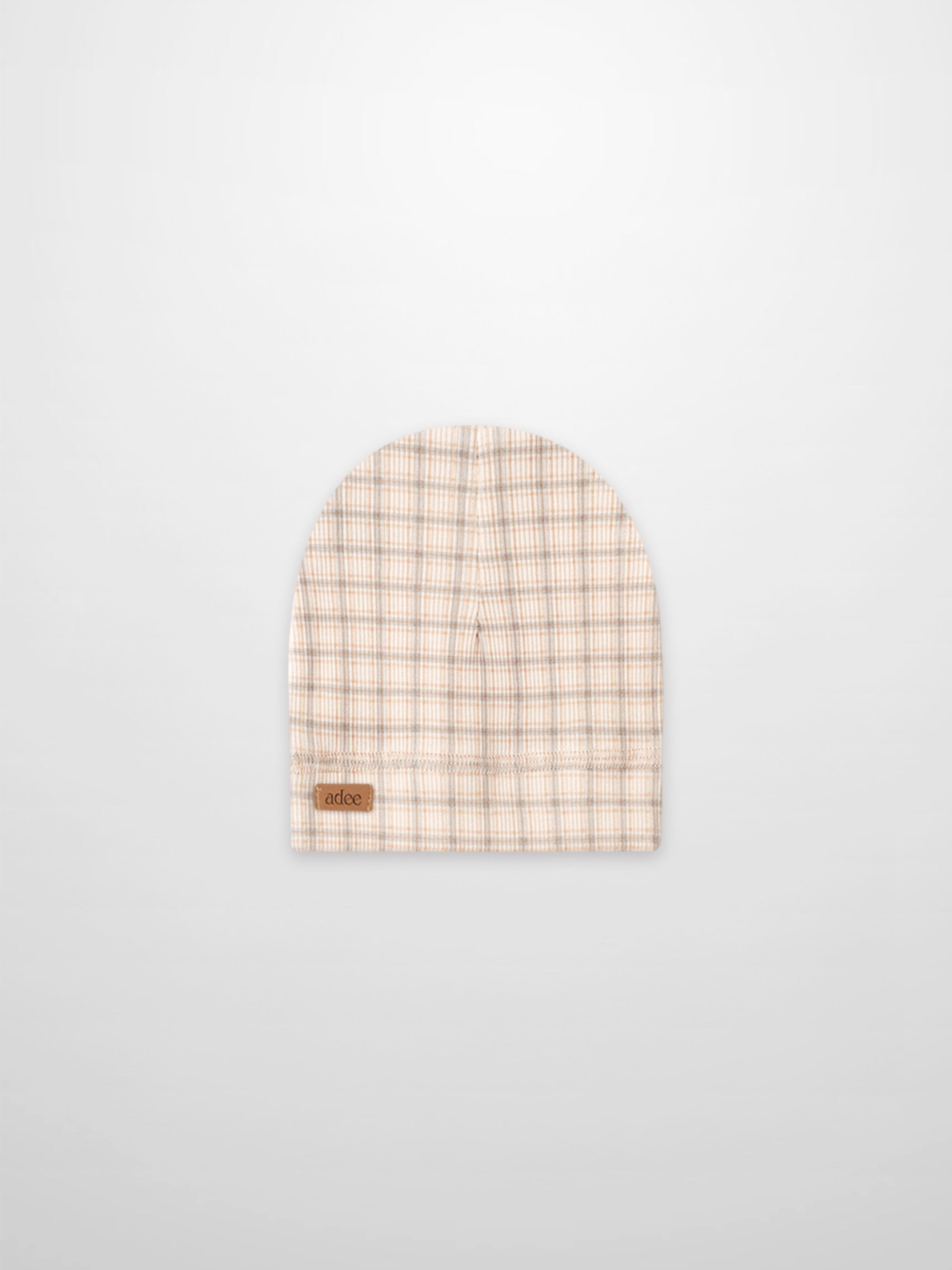 Oatmeal Grid Hat - Blue