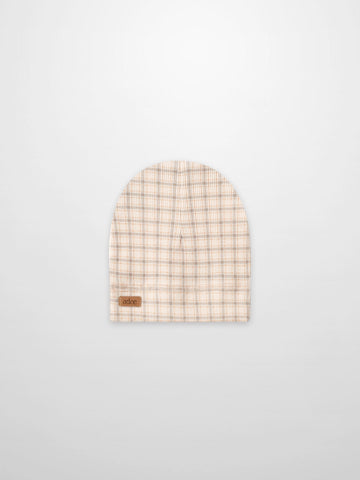 Oatmeal Grid Hat - Blue