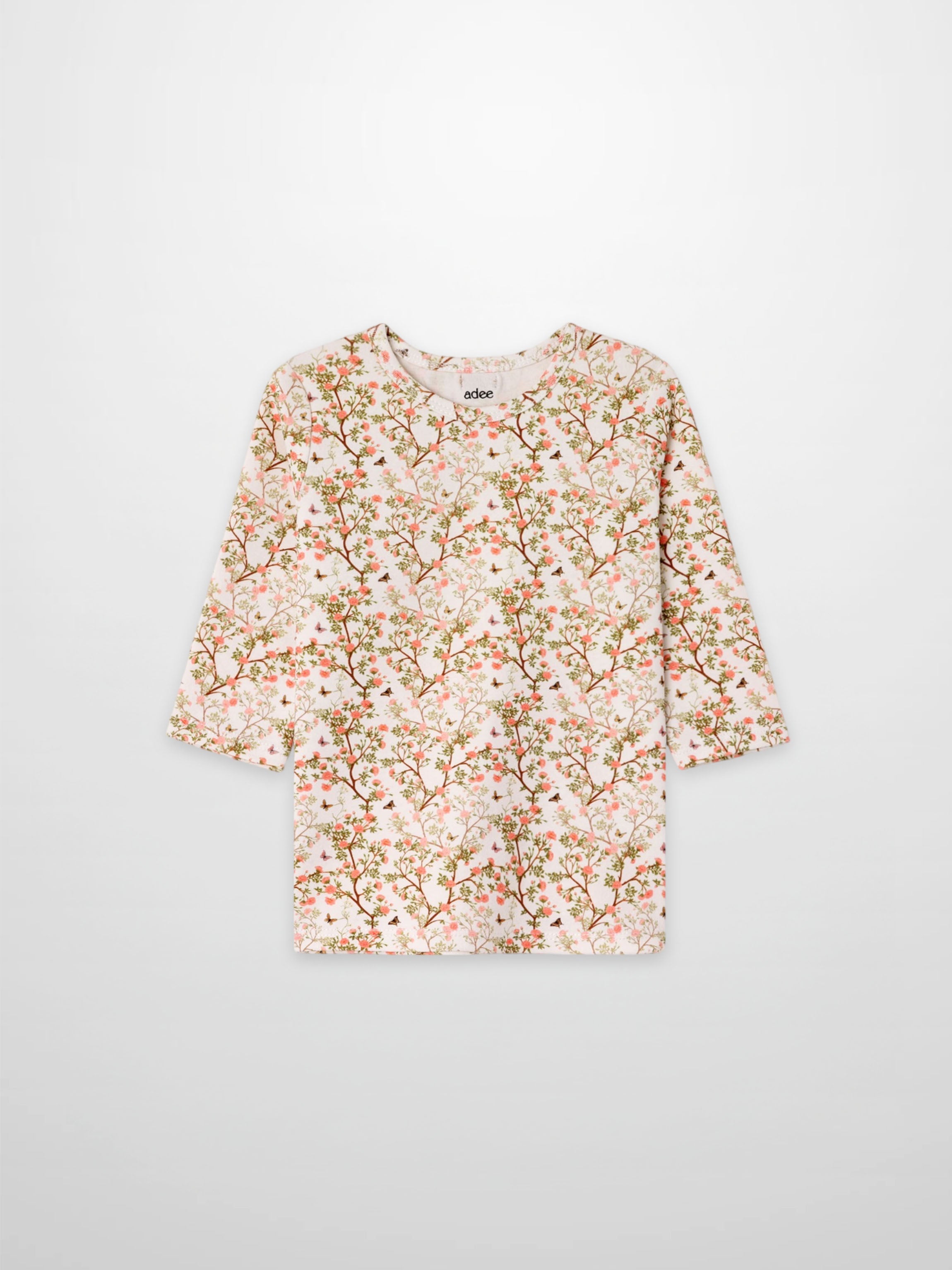 Spring Floral 3/4 Sleeve T-shirt