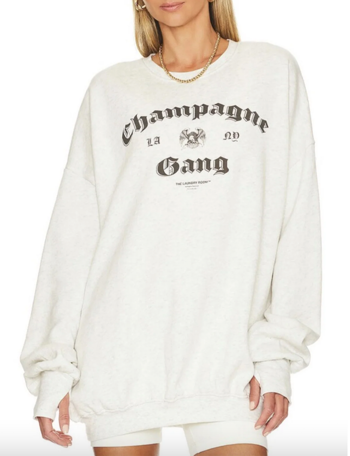 Champagne Gang Jumper, Pebble Heather