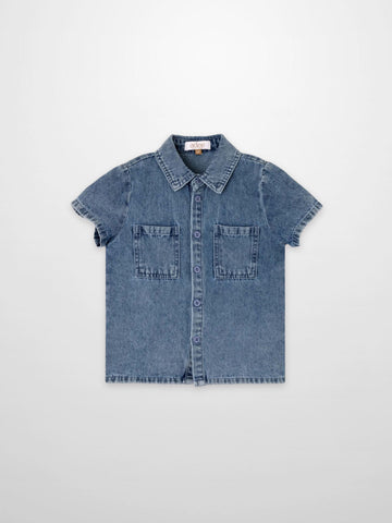 Blue Denim Button Down Shirt