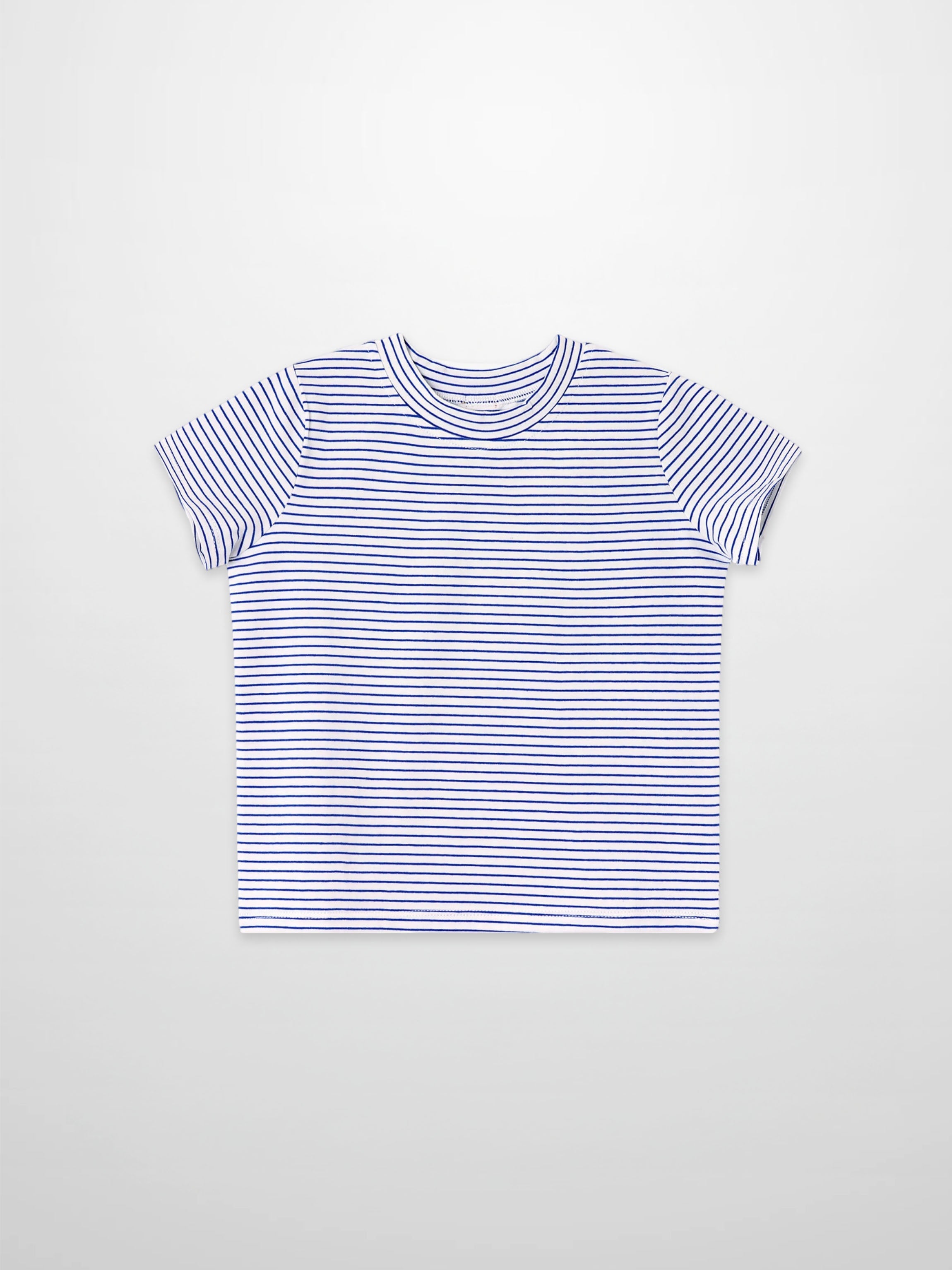 Blue Striped  Boxy T-Shirt