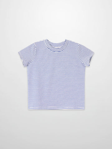 Blue Striped  Boxy T-Shirt