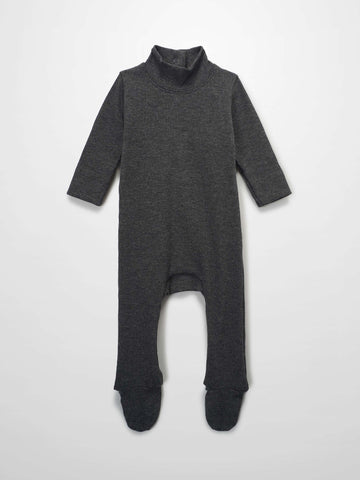 Mock Neck Stretchy - Heather Grey