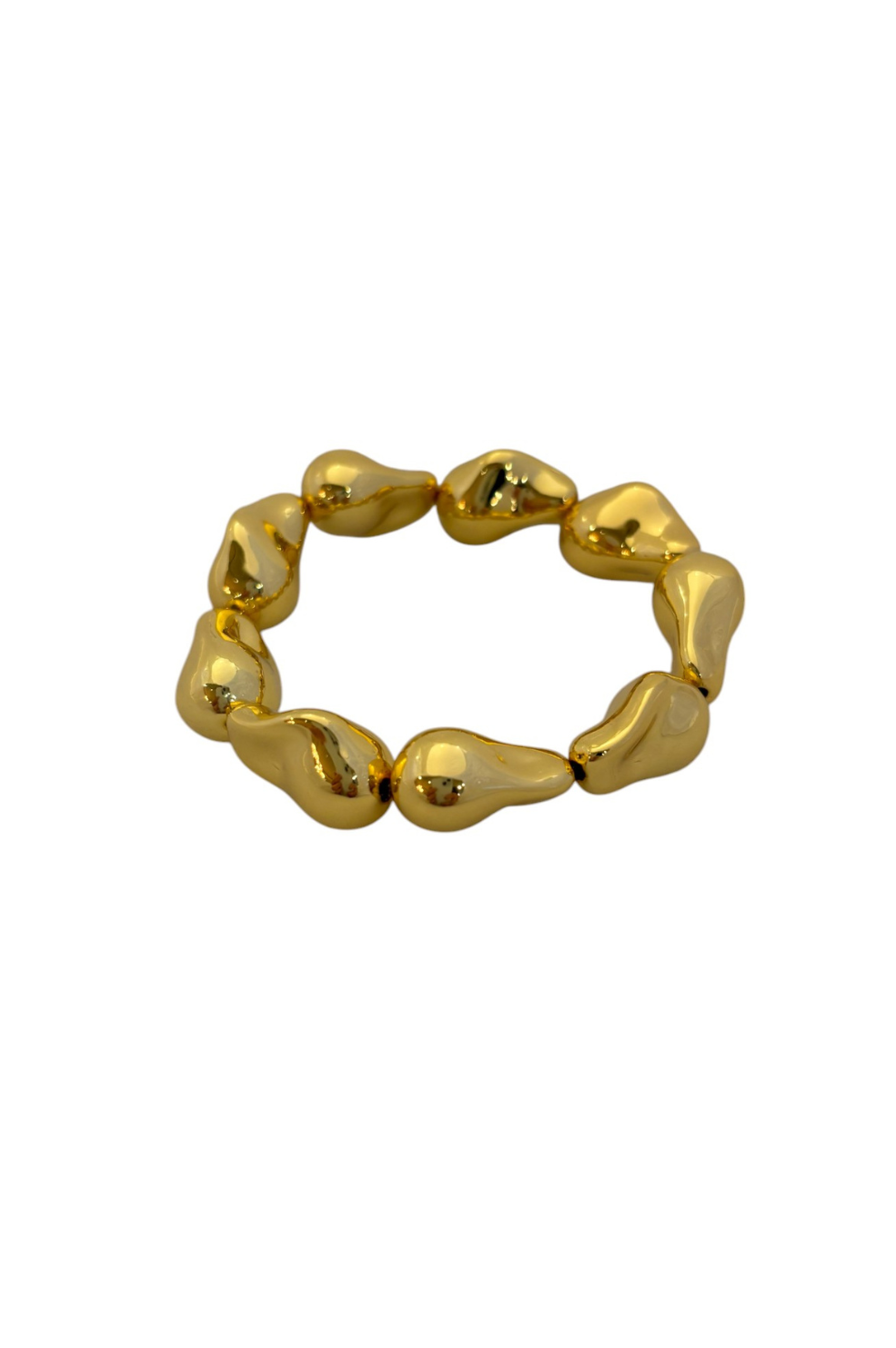 Large Pebble Bracelet - Gold