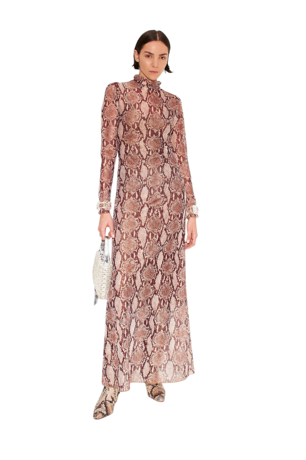Zesty Mesh Dress - Snake Print
