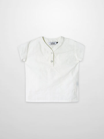 Textured White Cotton Shirt