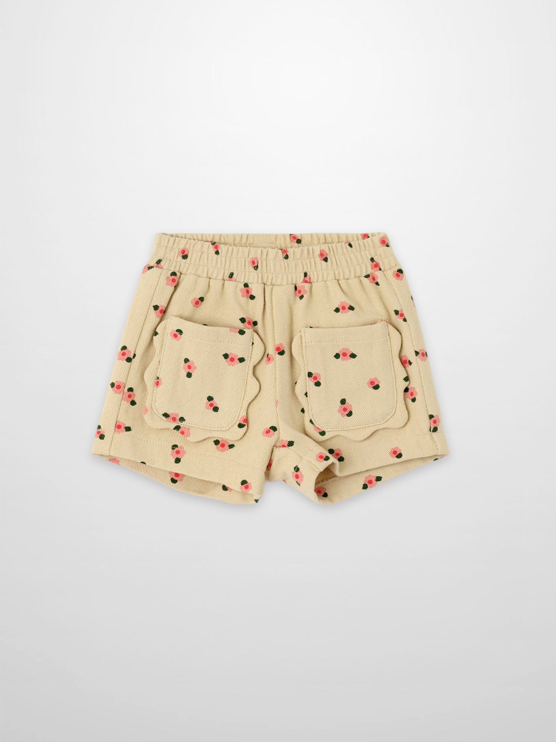 Tan Floral Shorts