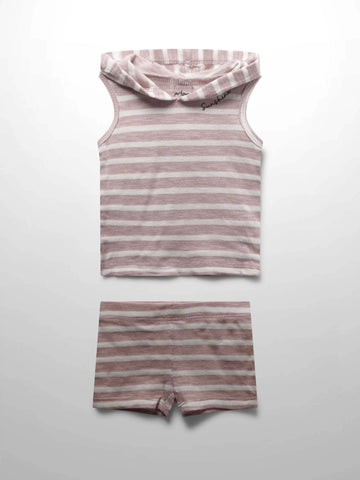 Striped Tank Set- Pastel Pink