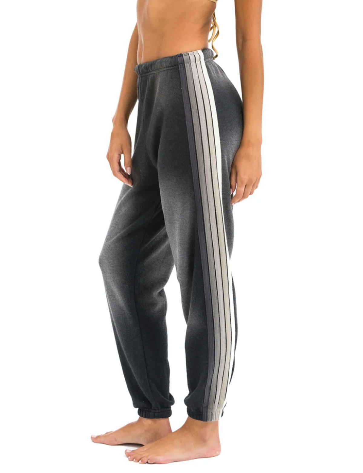5 Stripe Sweatpant, Faded Smoke