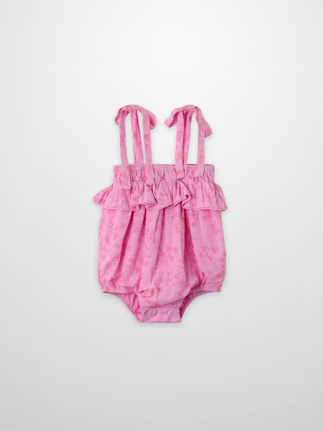 Pink Flower Romper