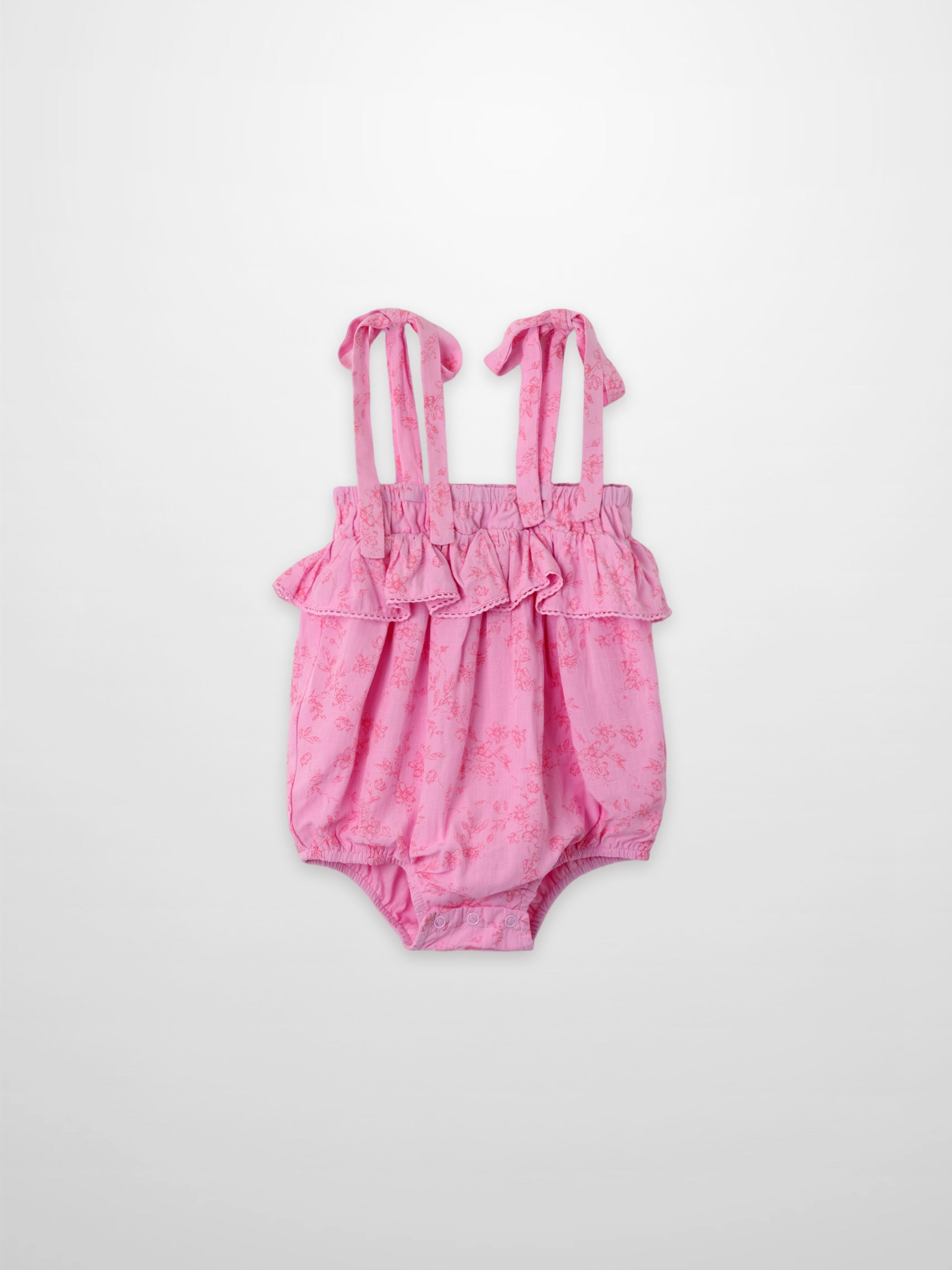 Pink Flower Romper
