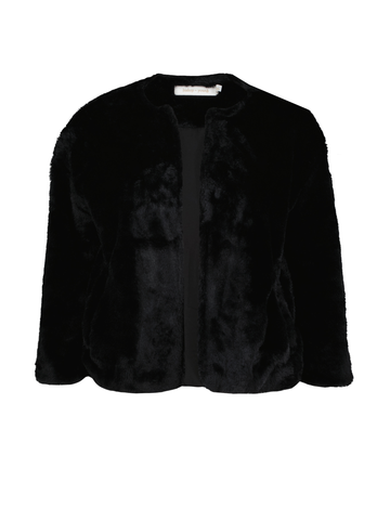 Mica Faux Fur Jacket, Black